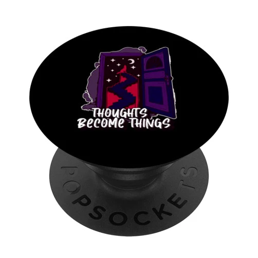 ARTDOBA - Spiritual Attraction Manifest Gift Thoughts Become Things Quote Inspirational PopSockets Swappable PopGrip