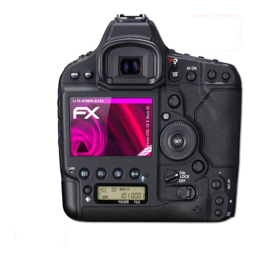 AtFoliX Plastic Glass Protective Film compatible with Canon EOS-1D X Mark III Glass Protector, 9H Hybrid-Glass FX Glass Screen Protector of plastic (Set of 1)