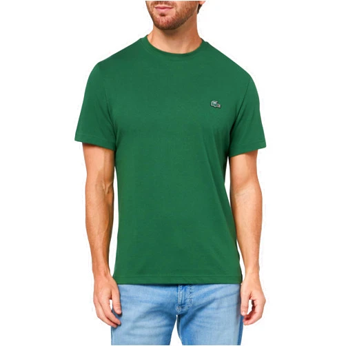 Lacoste Men's Crew Neck Short Sleeve Regular Fit Classic T-Shirt, Green, Large