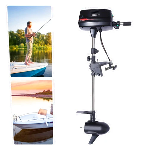 Ringmaster 2200W 60V Electric Outboard Motor,10HP Electric Trolling Motor Engine,Heavy Duty Fishing Boat Engine Brushless Motor Outboard Trolling Motor for Inflatable Boat,Kayak,Rubber Boat