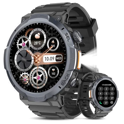 TIMU Military Smart Watches for Men(Answer/Make Calls), 1.53
