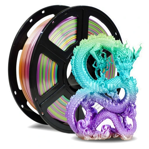 FLASHFORGE Silk PLA Filament 1.75mm, 3D Printer Filament 1kg (2.2lbs) Spool, Smooth and Silky Texture 3D Printing Filament, Dimensional Accuracy +/- 0.02mm