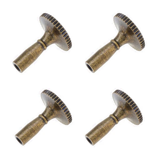 RTNLIT Lamp Switch Knob Replacement, Turn On/Off Socket Knobs Metal Twist Knob for Common Lamps, Fans and Thread Switch Fixtures, 4 Packs (Bronze)