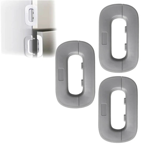 Lameft Self-Adhesive Fridge Lock Latch System,Refrigerator Lock for Kids,Fridge Lock,Fridge Locks for Kids,Child Safety Cabinet Locks,for Prevent Protect Kids Children Pets Search The Refrigerators (Color :