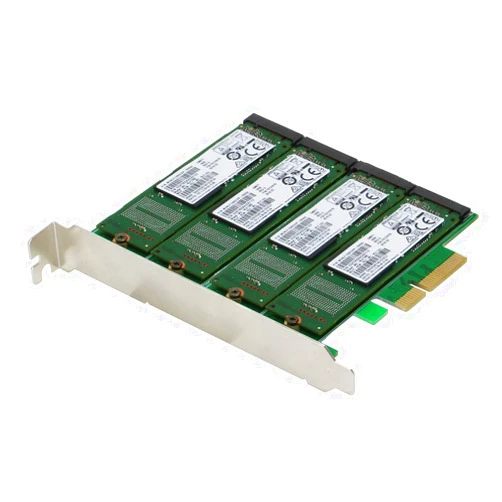 Sedna SE-PCIE-m2SSDx4-R-MA Interface Cards/Adapter M.2 Internal - Accessory (PCIe, M.2, PCIe 2.0, Black, Green, Box, 6 GB/s)
