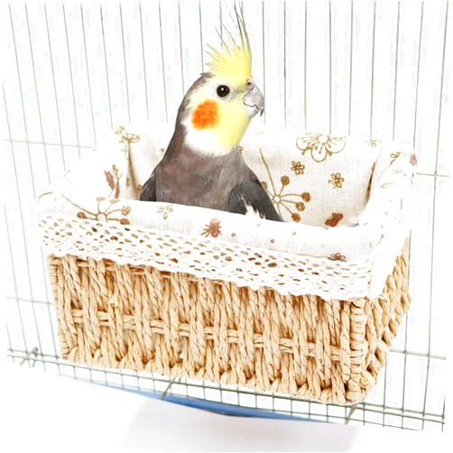 Jinkoozz Bird Nest, Parrot House, Bird Parrot Hammock, Bird Bed, Small Animals House, Birdcage Accessories, Suitable for Birds Parrots Parakeets Cockatiels Lovebird 8.6 × 6.3 × 4.3 Inches