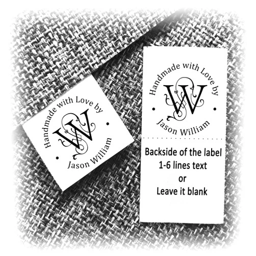 StampsbyJoyce 200pcs Clothing Label Sewing Sew on in tag Custom Name Design Handmade Business Text Logo Personalized