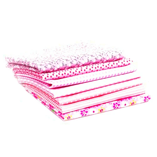 Aatraay 7Pcs Assorted Fat Quarter Bundle Quilt Quilting Cotton Fabric Sewing DIY Set ()