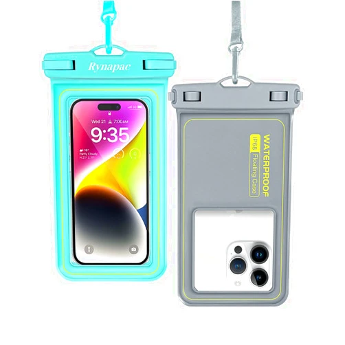 PEORSEFI IP68 Waterproof Phone Pouch, Floating Waterproof Phone Case for iPhone 16 15 14 13 12 11 Pro Max Xs Plus Samsung Galaxy with Detachable Lanyard,Cellphone Dry Bags Beach Vacation Essentials -2 Pack
