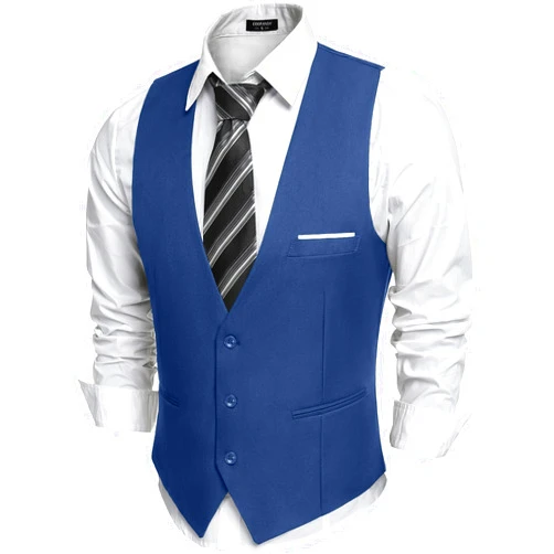 COOFANDY Men's Suit Vest Slim Fit Formal Dress Waistcoat Business Vests for Suit or Tuxedo