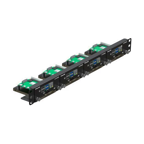 UCTRONICS 19” 1U Rack Mount for Raspberry Pi with SSD Mounting Brackets, Thumbscrews Front Removable Bracket Supports Up to 4 Raspberry Pi 5, 3B/3B+, 4B and 4 SSDs, Option SD Card Adapter