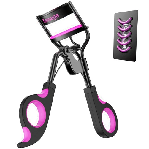 Kaasage Eyelash Curler with Pads - Lash Curler with 5 Extra Silicone Replacement Pads, Achieve Perfect Curls in 5 Seconds