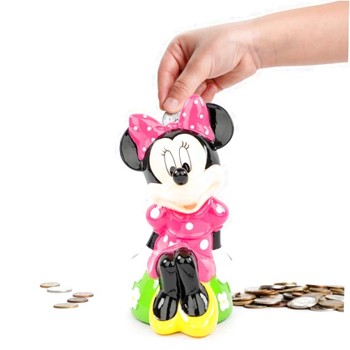 Jay Franco Disney Minnie Mouse Ceramic Coin Bank – Kids Décor Money Saving Piggy Bank