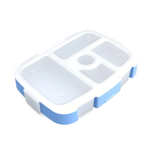 Bentgo® Kids Prints Tray with Transparent Cover - Reusable, BPA-Free, 5-Compartment Meal Prep Container with Built-In Portion Control for Healthy Meals At Home & On the Go (Rainbows and Butterflies)