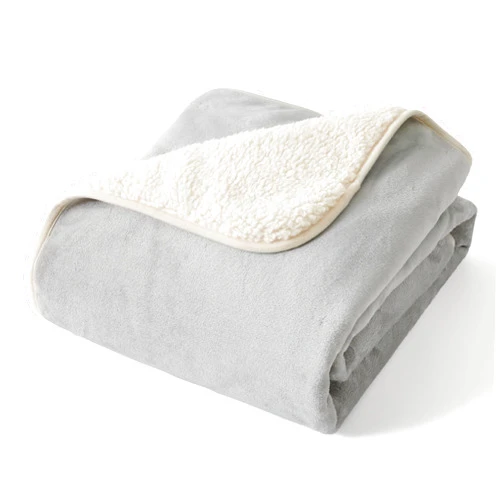 Bedsure Waterproof Dog Blankets for Extra Large Dogs - XL Cat Blanket Washable for Couch Protection, Sherpa Fleece Puppy Blanket, Soft Plush Reversible Throw Furniture Protector, 50x60, Light Grey