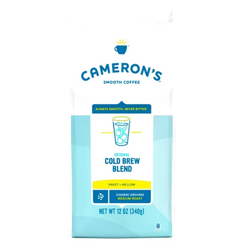 Cameron's Coffee Original Cold Brew Blend Coarse-Ground Coffee, Medium Roast, 100% Arabica, 12-Ounce Bag, (Pack of 1)