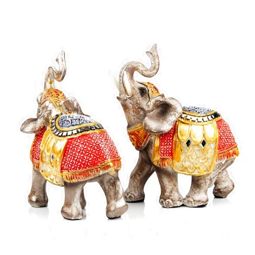 Wisifayardin Wealth Lucky Elephant Figurine with Trunk Up Elephant Statue Collectible Figurines Perfect for Home Decor Gift