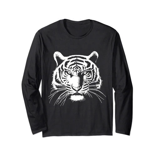 WildRoar Apparel tiger face Long Sleeve T-Shirt