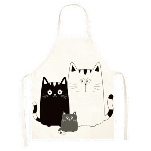 BOCTTCBO Cat Apron Cute Cooking Apron for Women Men Chef Funny Aprons Kitchen Baking Painting Gardening and Party