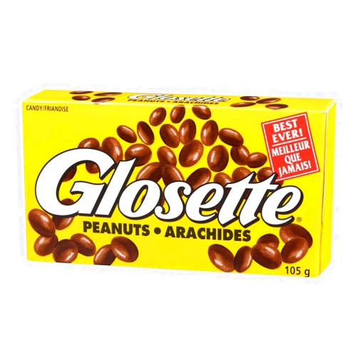 Glosette Peanuts 6-pack of Glosette Chocolate Coating Peanuts 105g Each Pack, Made in Canada