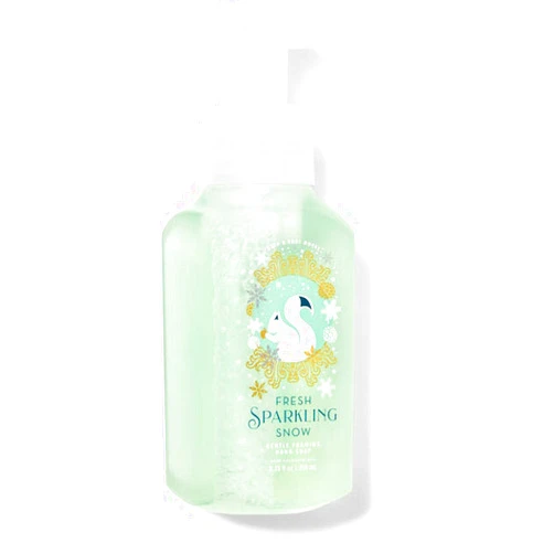 Bath & Body Works White Barn Candle Company Bath and Body Works Gentle Foaming Hand Soap w/Essential Oils- 8.75 fl oz - Winter 2020 - Many Scents! (Fresh Sparkling Snow)