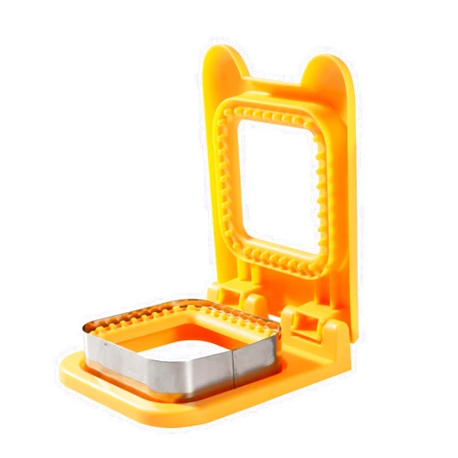 CHICHAUS Sandwich Cutter and Sealer, Square Pocket Sandwiches Cutter Uncrustables Maker, Sandwich Cutters for kids love lunchables (Yellow)