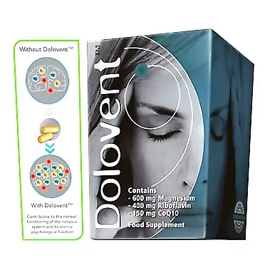 Weber & Weber International Linpharma Dolovent Magnesium, B2, CoQ10 Dietary Supplement for Brain Health - 1 Bottle