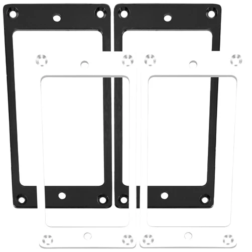 Yootones 4Pcs Yootones Metal Flat Humbucker Electric Guitar Pickup Frame Mounting Ring Cover Replacement Compatible with LP SG Guitar Mounting Electric Guitars