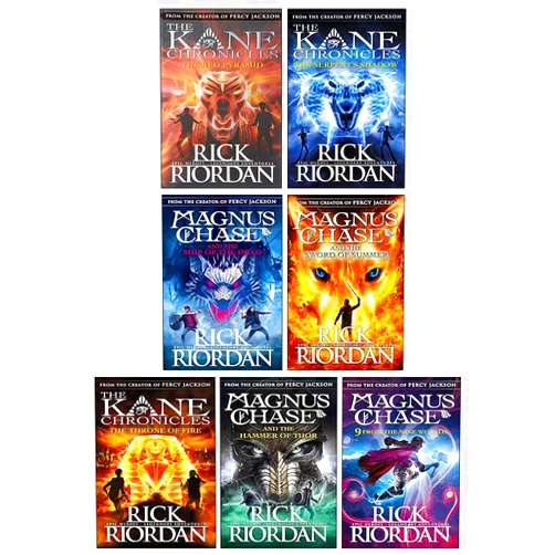 By Rick Riordan (Author) Kane Chronicles & Magnus Chase and the Gods of Asgard 7 Books Collection Set(The Red Pyramid, The Throne of Fire, The Serpent's Shadow, The Sword of Summer, The Hammer of Thor & More)