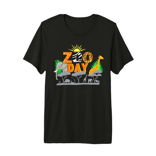 Children Off to the Zoo day trip vacation at zoo Fun Zoo Day Cute Animals School Field Trip Safari Premium Tri-Blend T-Shirt