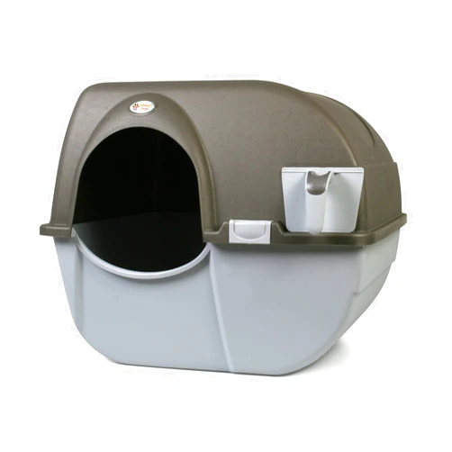Omega Paw NRA15 Self Cleaning Litter Box Regular Size,Grey