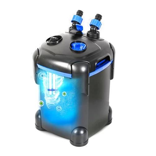 AMOSIJOY 172GPH Canister Filter, Ultra-Quiet External Aquarium Filter with Free Media for Large Fish Tanks and Aquariums (172GPH)
