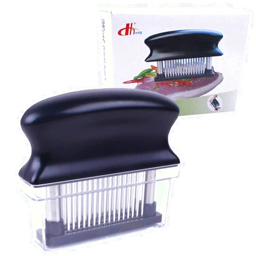 LZONSTK Meat Tenderizer with 48 Stainless Steel Ultra Sharp Needle Blades Heavy Duty Cooking machine for Tenderizing Beef, Turkey, Chicken, Steak, Veal, Pork, Fish etc