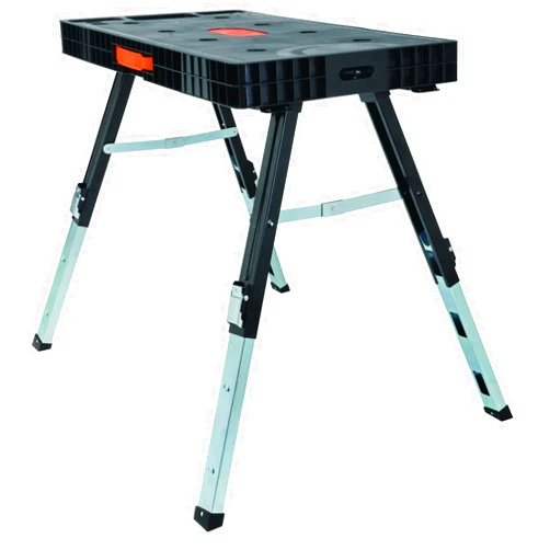 Disston Omni Plus 5 in 1 Workbench, Clamping Table, Scaffold, Dolly and Creeper All in one Work Table Orange/Black