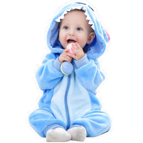 CLOHO Unisex Baby Flannel Romper Animal Onesie Pajamas Costume Hooded Cartoon Outfit Suit