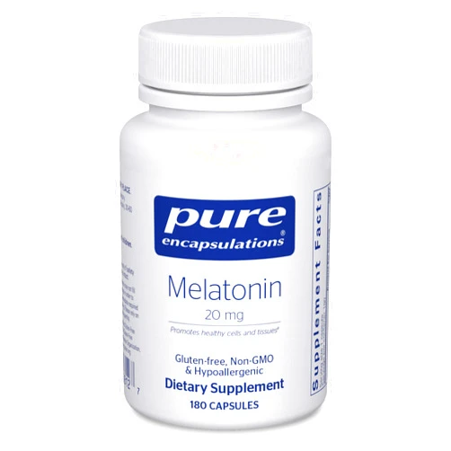 Pure Encapsulations Melatonin 20 mg - Not Intended for Sleep Support - for Immune System & Healthy Cells - 99.5% Purity Melatonin - Gluten Free & Non-GMO - 180 Capsules