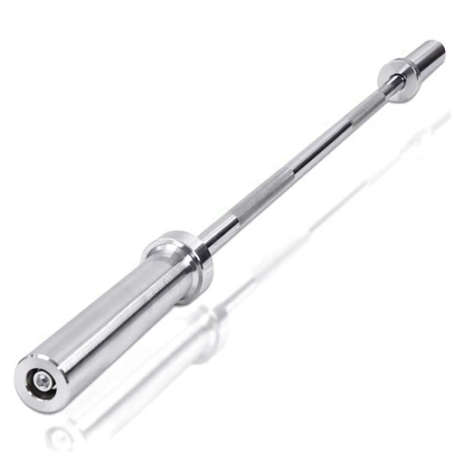 Sentuca Olympic 5/6/7 feet Weight Bar with Two Collars Solid Iron Weighted Workout Bar Barbell Weight Straight Bar for Home Gym Exercises