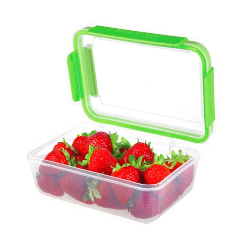 SnapLock by Progressive 4-Cup Storage Container - Green, SNL-1008G Easy-To-Open, Leak-Proof Silicone Seal, Snap-Off Lid, Stackable, BPA FREE