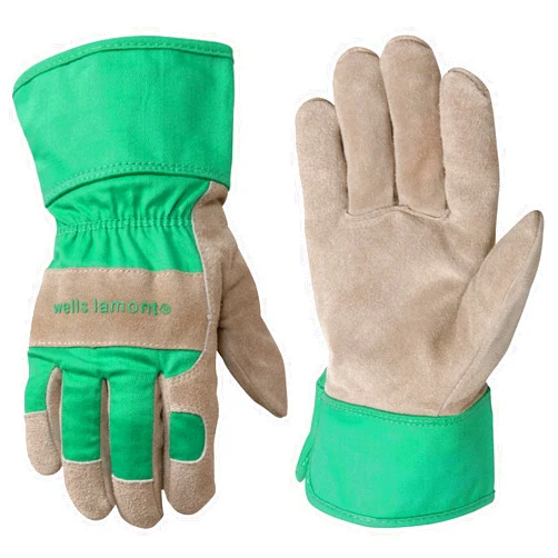 Wells Lamont Kids Work and Garden Gloves with Safety Cuff, Fits Youth Ages 5-8 (952M), Abrasion Resistant, Green