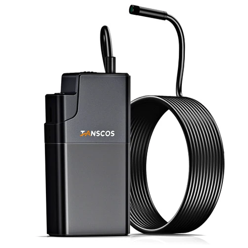 Fodtamcol Wireless Endoscope, WiFi Borescope Inspection HD Snake Camera for Android & iOS Smartphone,Tablet, Motor Engine Sewer Pipe Vehicle-Black(16.4FT)