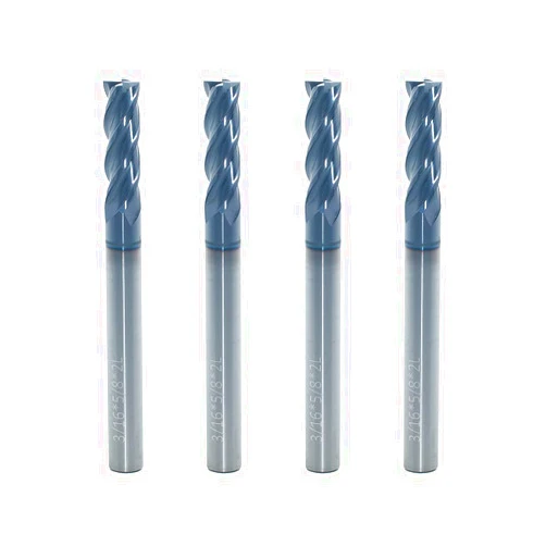 JIANXING Carbide Square End Mill for Alloy Steels/Hardened Steels, 3/16