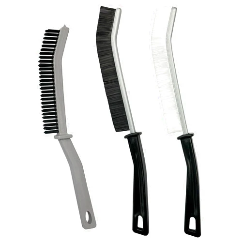 Miccillot 3 Pcs Cleaning Brushes for Household - Crevice Brush for Scrub Small Spaces, Toilet Cleaning Tool with Comfortable Grip, Long&Firm Bristle for Shower Tile Grout, Sinks Gap, Window Tracks, Hinges