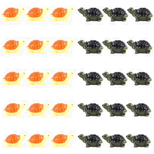 30Pcs Mini Turtles Miniauture Resin Turtle Statue Miniature Figurines Fairy Tortoise Accessories for Garden Landscape Aquarium Dollhouse Potted Plants Decoration