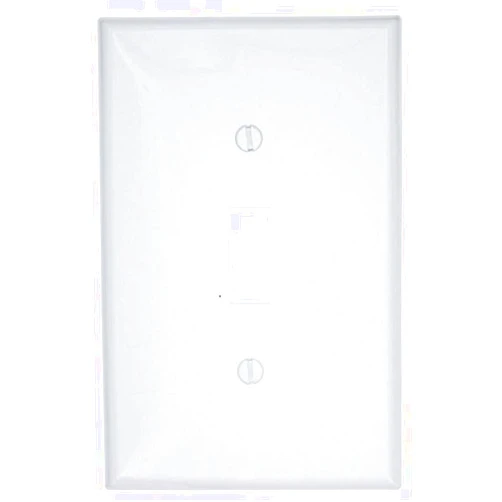 Leviton PJ1-WM 1-Gang Toggle Switch Wallplate, 10-Pack, White