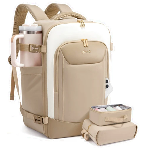 LOVEVOOK 40L Travel Backpack for Women Men, Large Carry on Backpack for Airplanes TSA Personal Item Travel Bag fits 15.6