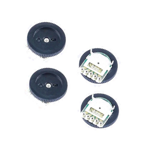 VICLEOTECH 20Pcs Double Dial Potentiometer 1K 5K 10K 20K 50K 100K Ohm Volume Switch Disk 5 Pins B102 B502 B103 B203 B503 B104
