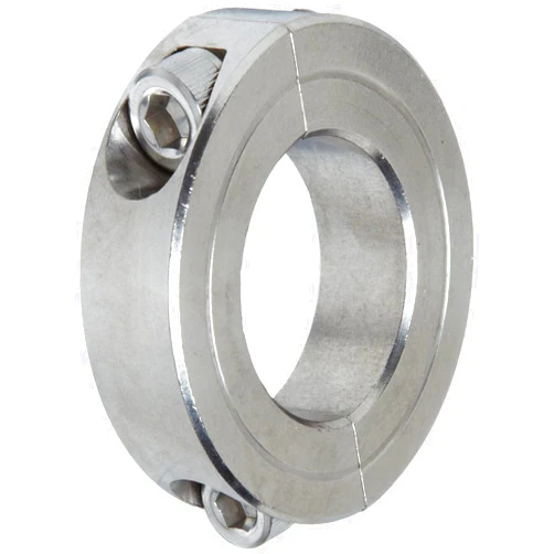 Climax Metals Brand Climax Metal 2C-112-S T303 Stainless Steel Two-Piece Clamping Collar, 1-1/8'' Bore Size, 1-7/8'' OD, with 1/4-28 x 3/4 Set Screw, Set of 2