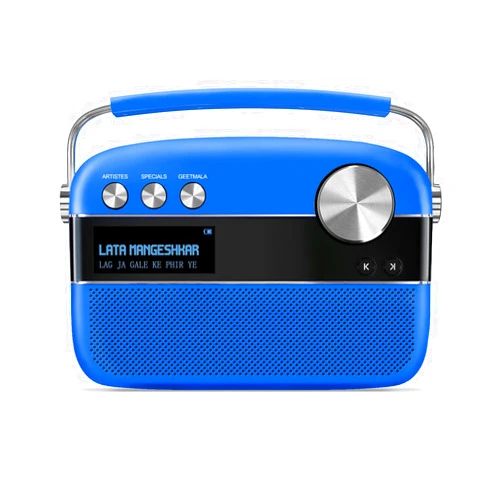 Carvaan Saregama Carvaan Premium (Pop Color Range) Hindi - Portable Music Player with 5000 Preloaded Songs, FM/BT/AUX (Cobalt Blue)
