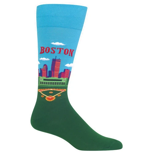 Hot Sox Men's Fun Travel & Cities Crew Socks-1 Pair Pack-Cool & Artistic Novelty Fashion Gifts