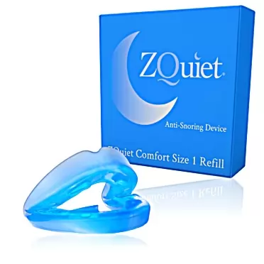 ZQuiet Anti-Snoring Mouthpiece Solution, Comfort Size #1 (Single Device, No Storage Case) - Made in USA & FDA Cleared, Natural Sleep Aid, Dentist Designed Oral Appliance Comfort 1 Mouthpiece